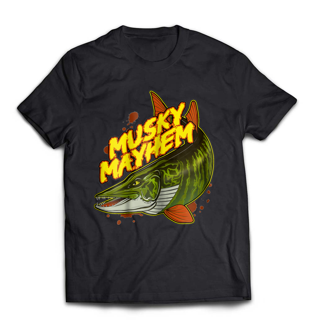 Musky Mayhem Fishing T-Shirt: Unleash Your Inner Angler